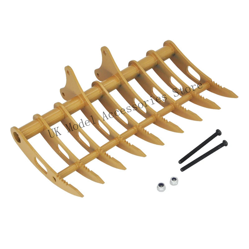Huina Excavator โลหะ Rake ถังสําหรับ 1/14 RC 1580 1550 1592 1593 1594 1599 DIY Excavator อุปกรณ์เสริ