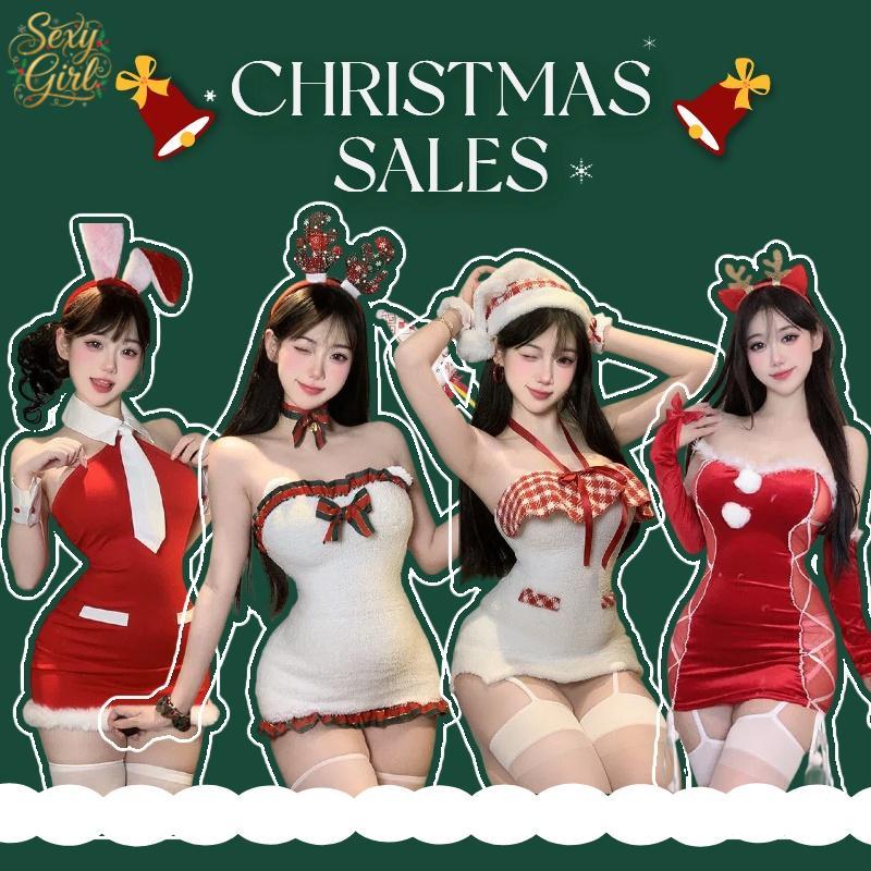 SexyGril💯💯ชุดคริสต์มาส ชุดแซนตี้ ชุด แฟนซี คอสเพลย์🎁🎁ราคาประหยัด เนื้อผ้านุ่มฟู จัดส่งจากประเทศไทย.