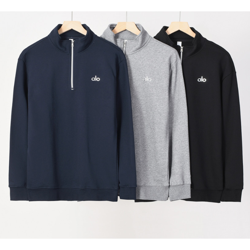 Half Zipper Stand-Up Collar Sweatshirt Loose Slimmer