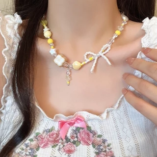สร้อยคอ necklace สไตล์เกาหลี y2k แฟชั่น หวาน ins จี้โบว์ ดาว น่ารัก Christmas ของขวัญ สำหรับผู้หญิง ส่งเร็ว COD