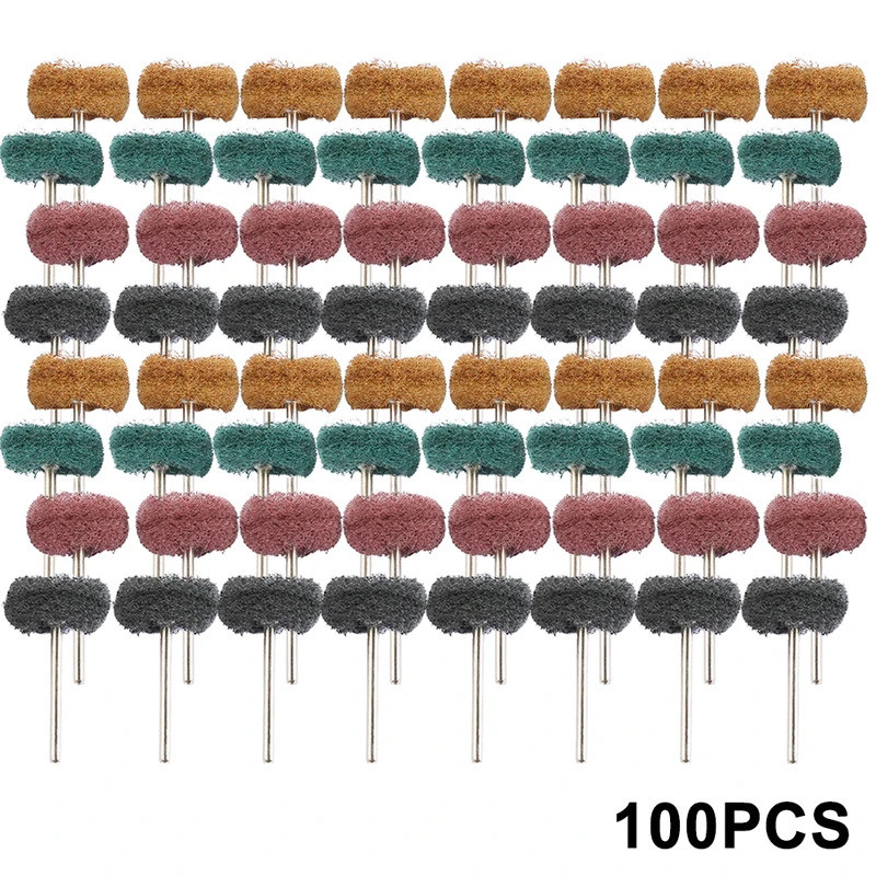 50/100pcs Buffing Wheel Rotary Tool Mini Drill Abrasive Brush For Dremel Rotary Tool Accessories Wat