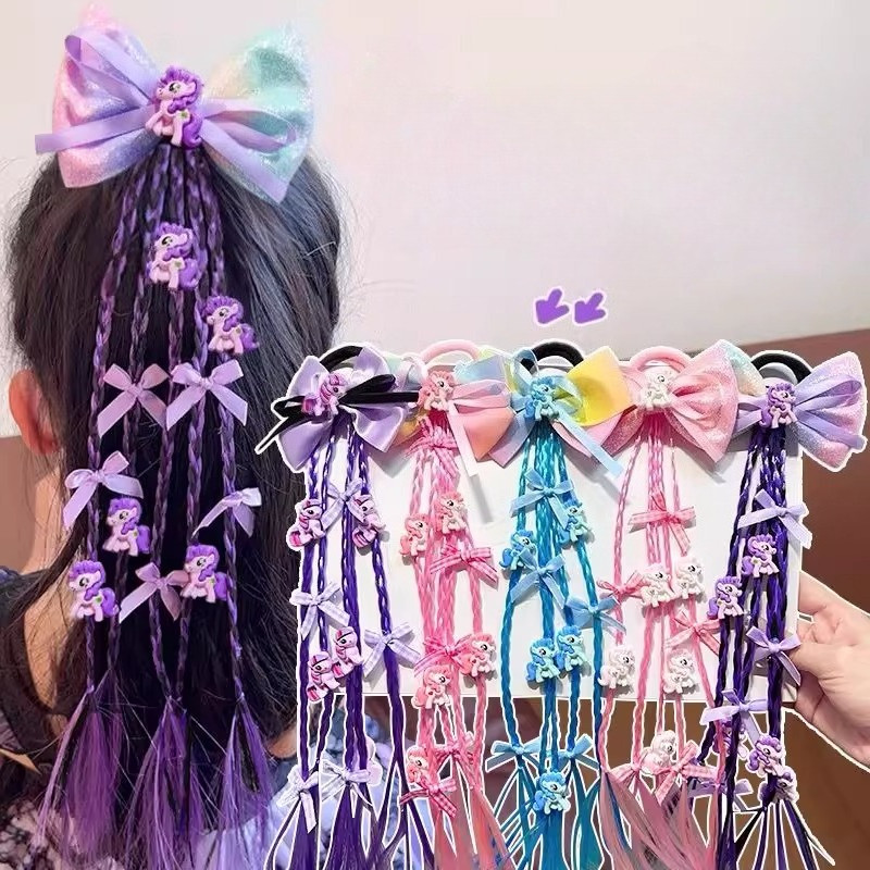 เด็ก Little Pony Pony วิกผมสาว Bow Hair Tie