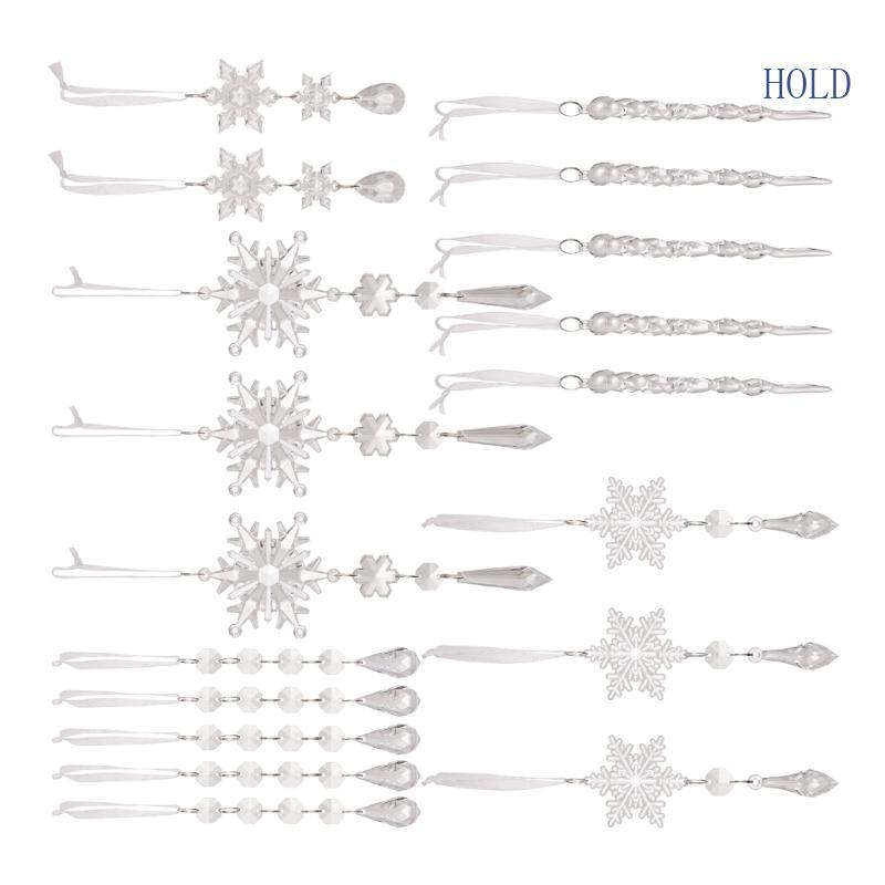 ฤดูร้อนอะคริลิคหรูหรา Icicle ตกแต่งเทศกาล Season Decors อะคริลิค Icicle และ Snowflake Christmas Tree