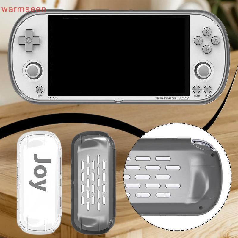 (อบอุ่น) 1 ชิ้นเกมคอนโซลอุปกรณ์เสริม DIY สําหรับ TRIMUI SMART PRO มือถือโปร่งใสฝาครอบป้องกันเกมฝาครอบ
