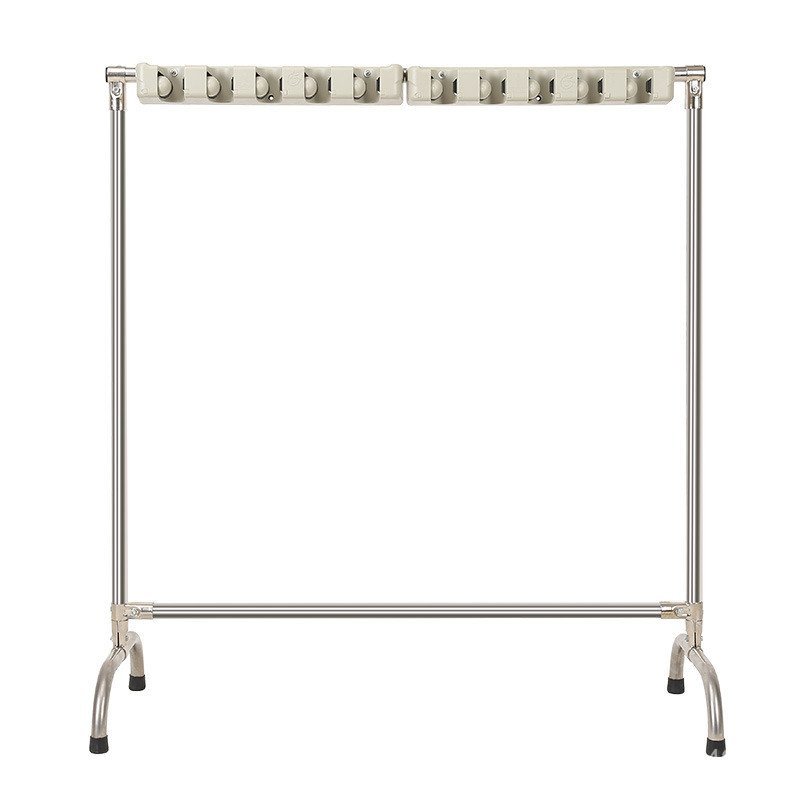 Mop Rack Broom Rack Rack Rack 86M0 Mop Mop Rack เครื่องมือ Hook สุขาภิบาลชั้นยืนสแตนเลสท่อระบายน้ํา 