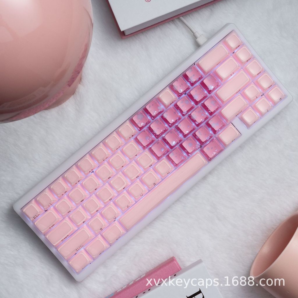 keycap valorant keycap ไทย XVX < Love Heart > IMD Love Cherry Blossom Fearless สัญญา Twilight Butter