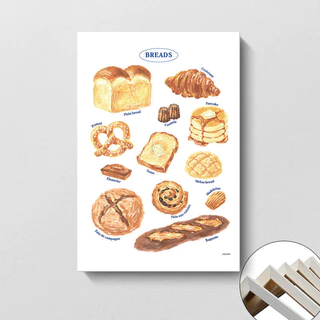 กรอบภาพ กรอบรูป สำหรับตกแต่ง ขนาด 30x40cm ติดผนังในครัว เพิ่มความน่ารัก อบอุ่น กรอบภาพขนมปัง
