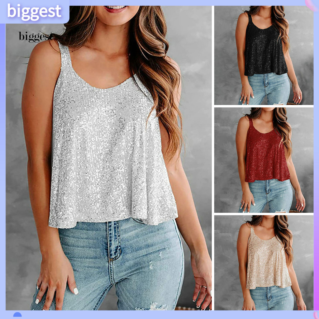 BGT กั๊กลายพิมพ์ผู้หญิง ออกแบบมาพร้อมเลื่อมตกแต่ง คอแบบโอเปิดไหล่สำหรับงานยามค่ำคืน สไตล์ทันสมัยในฤด