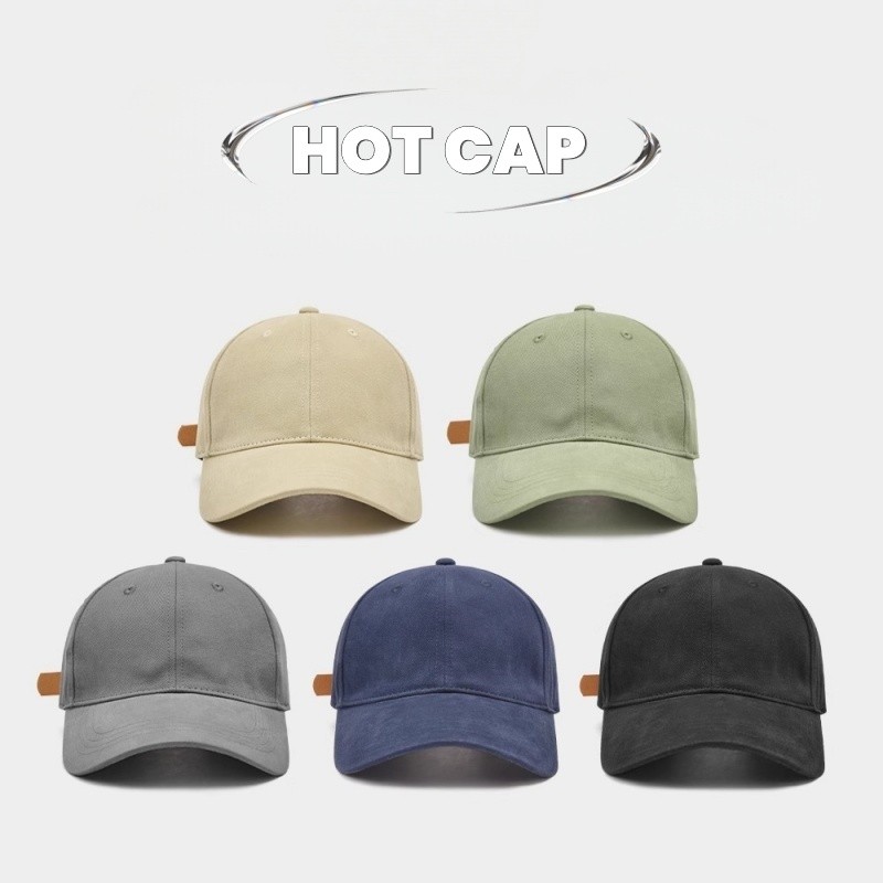 Hotcap จัดส่ง 💕 หมวกเบสบอลดีไซน์เก๋ สวมใส่สบาย ระบายอากาศได้ดี ให้ความรู้สึกอ่อนเยาว์และทันสมัย ​​ใช้งานได้หลากหลาย