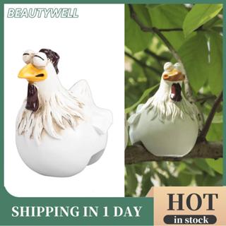 Beautywell ไก่ตลกรูปปั้นแปลกๆ Hen Decor เรซิ่นประติมากรรมสัต…