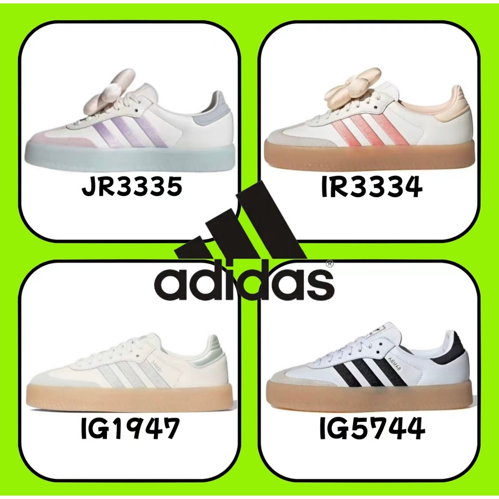 （ของแท้ 100 %）✨ adidas originals Samba OG W IR3334 IG5744 สีน้ำเงิน สีขาว สีชมพู สีส้ม