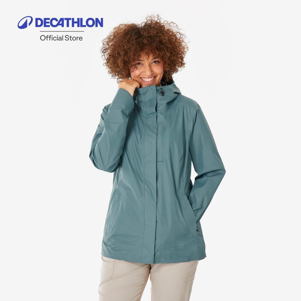 Decathlon Women'S Hiking Waterproof Jacket Nh500 เสื้อแจ็คเก็ตเดินป่ากันน้ำสำหรับผู้หญิง รุ่น Nh500 