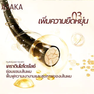 ASAKA สารสกัดซีดาร์นัทญี่ปุ่น ครีมนวดผมอะมิโนแอซิด ซ่อมแซมผมอ่อนนุ่ม 260กรัม