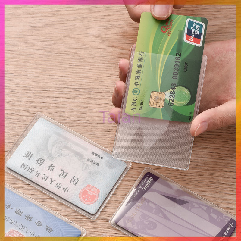 Taian ซองใสใส่บัตร atm บัตรประชาชน กระเป๋าใส่บัตร ป้องกันรอยขีดข่วน การเสื่อมสภาพของบัตร