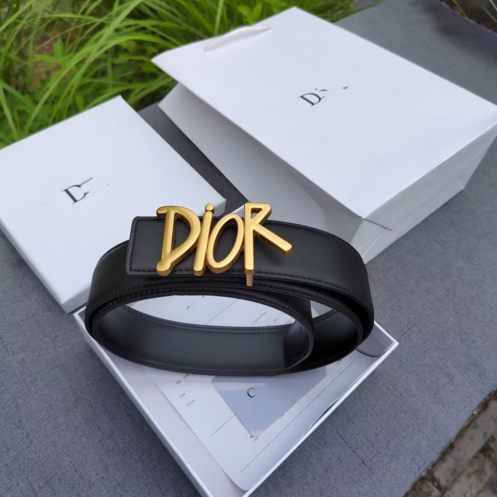 ดิออร์1314 ผู้ชายผู้หญิงหรูหราจดหมายหัวเข็มขัดเข็มขัดกล่องของขวัญ