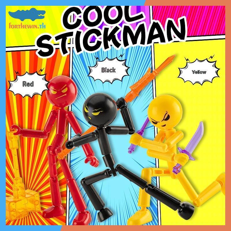 Forthewin 1 ชุดแปลก Action Figure Stickman ประกอบหุ่นยนต์ Movable 3d การพิมพ์ Mannequin Multi-jointed Stickman th