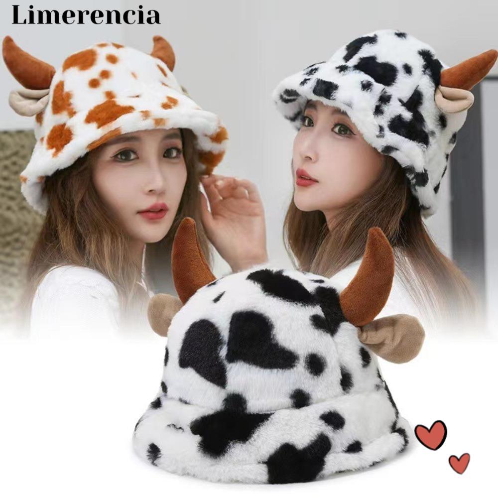 LIMERENCIA Fluffy Warm Hat, Faux Fur Keep Warm Fuzzy Bucket Hat, Fashion Hip Hop Casual Unisex Cap W