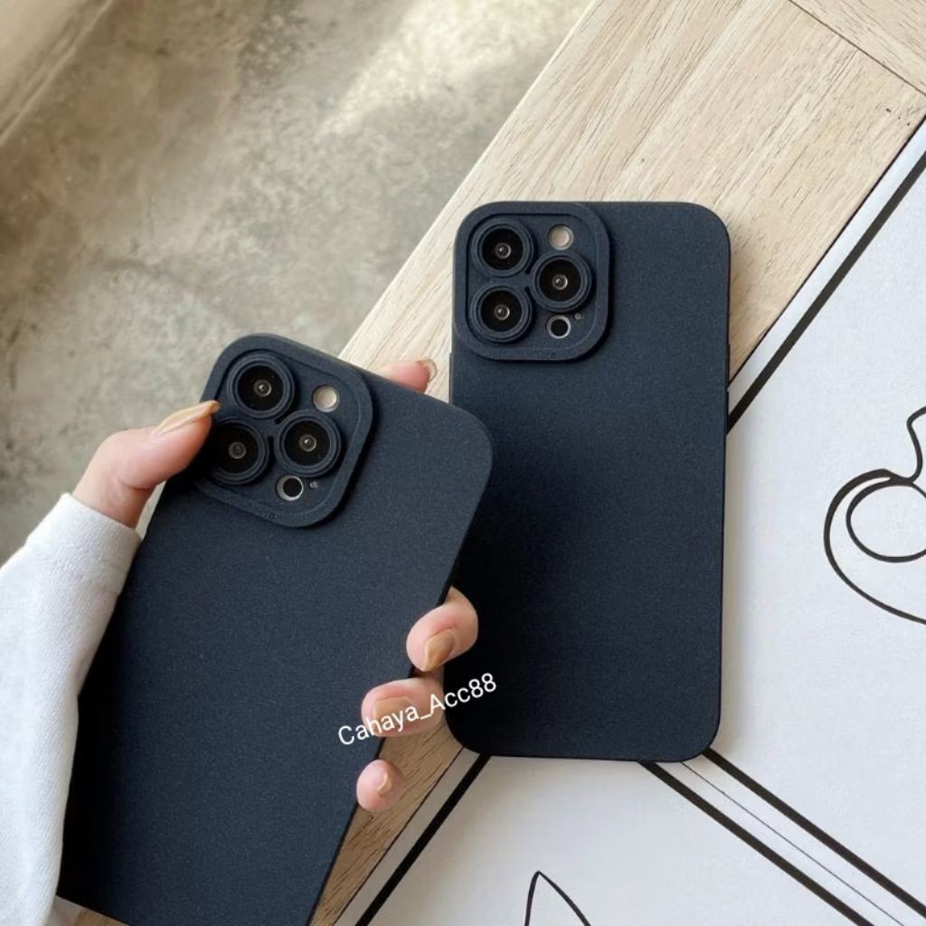 กรณีสีดํา Matte Slim MI 11 LITE 13T 13T PRO A1 REDMI 5X 14C A5 A13 4G 13C 12C 11A 10C 10 PRIME A1 A2