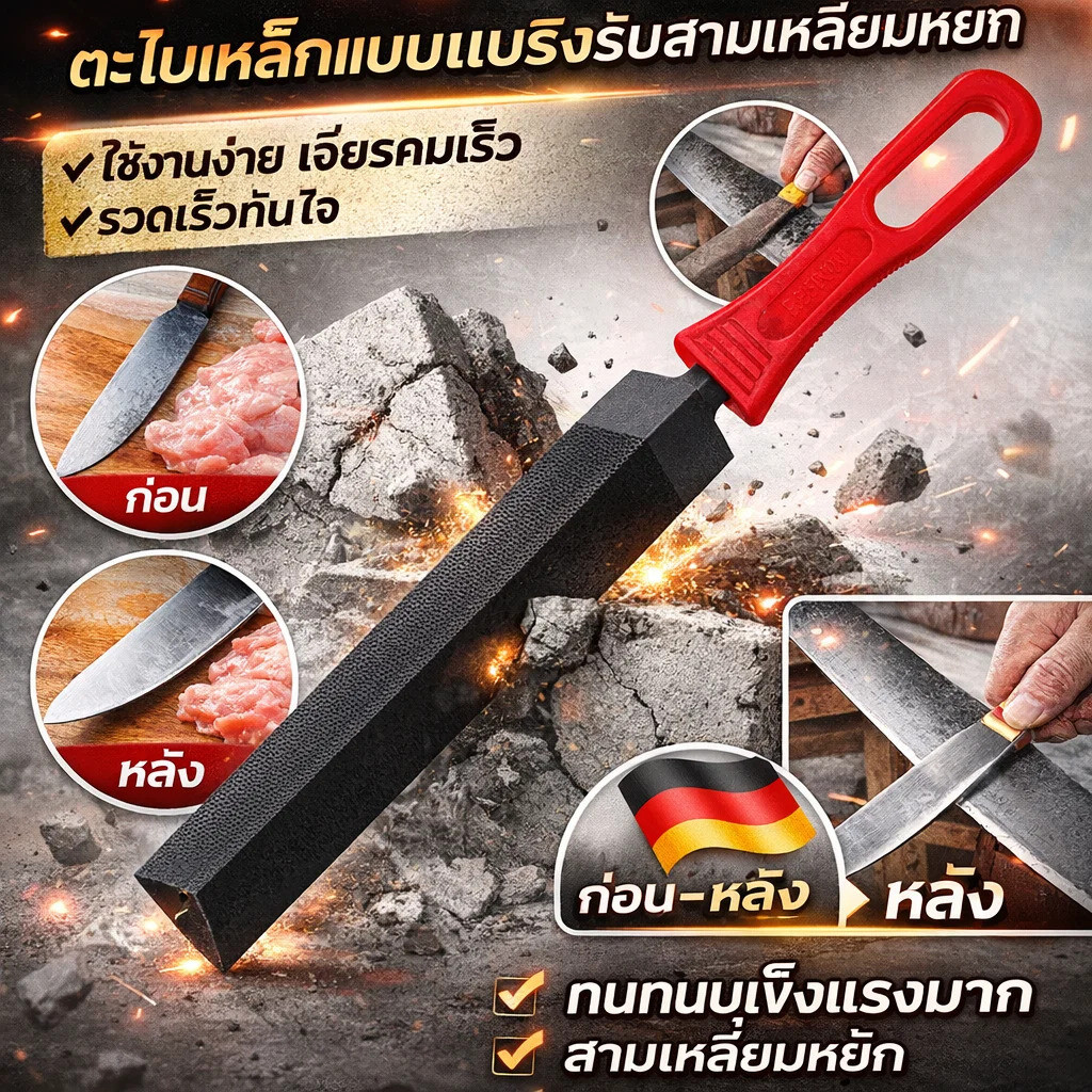 🔥สินค้าขายดี💥 ตะไบอเนกประสงค์ 3 วินาที ปรับรูปทรงทันที คมทนทาน กันสนิม ใช้งานง่าย ไม่ต้องออกแรงเยอะ เหมาะกับไม้ โลหะ พลาสติก HFH ตะไบเพชรสามเหลี่ยม ตะไบเลื่อย ตะไบสาก ครบเครื่องในอันเดียว ประหยัดเวลา คุ้มค่าที่สุด! จัดส่งตลอด24ชั่วโมง