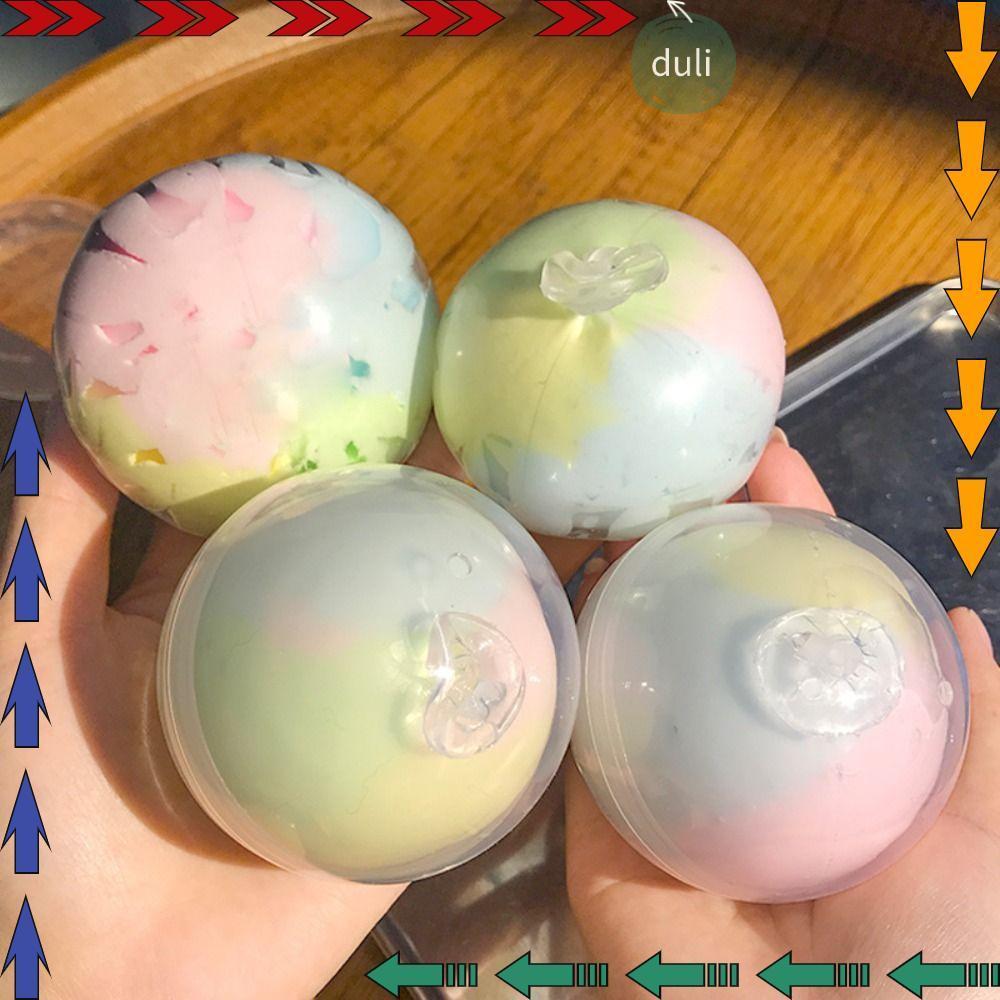 DUILIAN ของเล่นบีบอัดลูกกวาดสีลูกบอล หยิกกรอบ ASMR ฟื้นตัวช้า ทำมือ ของเล่นคลายเครียดสุดๆ