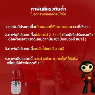 (แบบใช้ร่วมกับตัวปรับแรงดัน2-3บาร์) Yanzhi SG112 กาพ่นประเภทแรงดันต่ำ หัวเข็ม3แบบ ขนาด 1.3mm ถ้วย 1 ลิตร