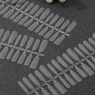 (duyonglinfff) 300 ชิ้น/ถุงเล็บปลอมเคล็ดลับ Matte Coverage โปร่งใสเล็บปลอมเคล็ดลับเล็บเจล Extension Diy ฝึกเครื่องมือใหม่