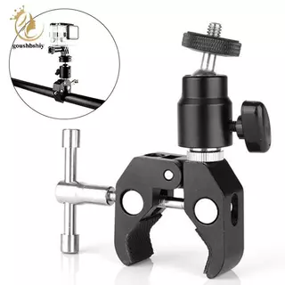 [GOOY] คลิปหนีบสกรู 1 ชุด 1/4 CNC Metal Super Clamp พร้อม 360° Mini Ball Head Qui Release Clamp Braet ขาตั้งกล้องสําหรับกล้อง DSLR TH
