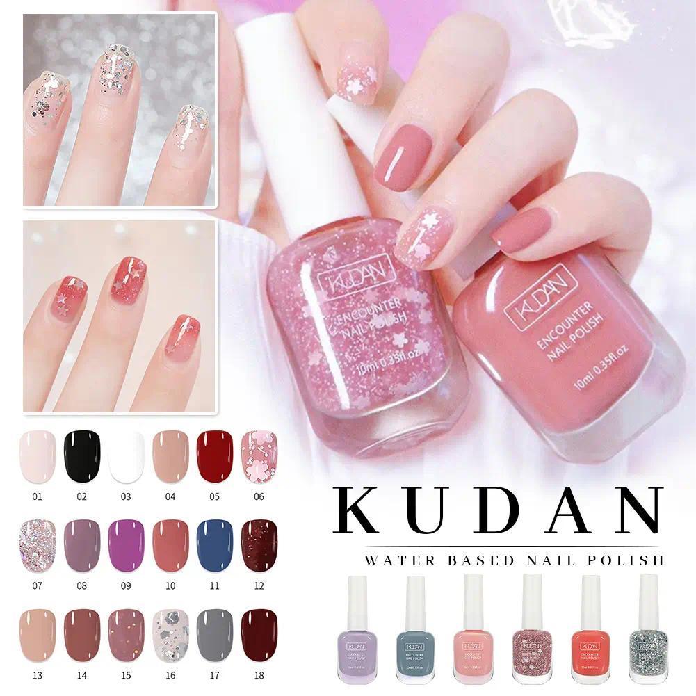 ยาทาเล็บ 40 สี ไม่อบ ติดทนนาน สูตรน้ำ ฉีกขาด แห้งไว ไม่ซีดจาง 10ml วานิชกึ่งถาวร เพ้นท์เล็บ