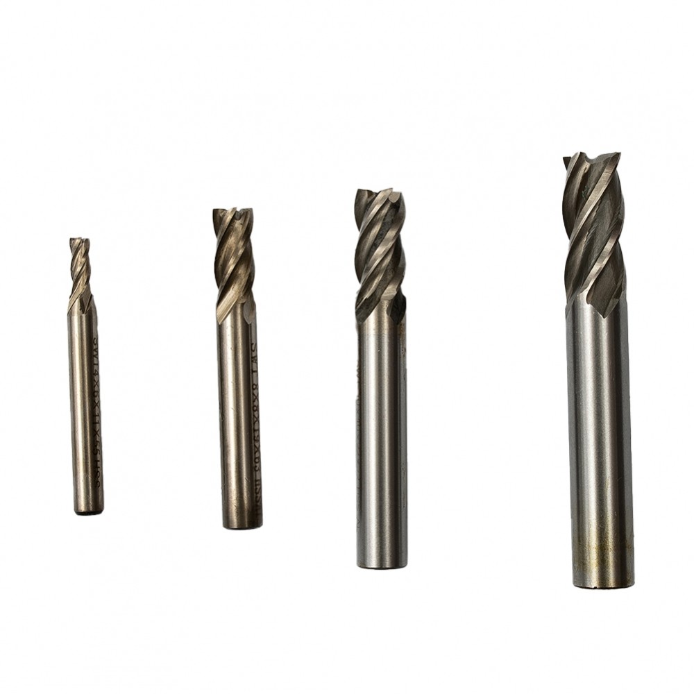 1x HSS CNC Straight Shank 4 Flute End Mill Cutter Drill Bit Tool 4-12MM UK