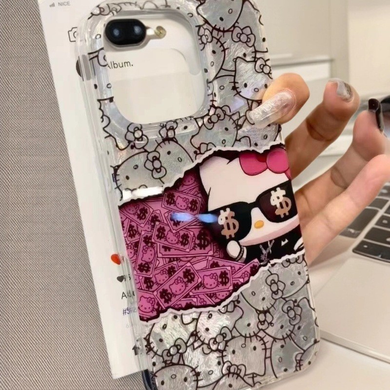 US Dollar KT Cat เหมาะสําหรับ Apple 17Promax เคสโทรศัพท์ iPhone16 Glacier Case 15 สไตล์ 1413
