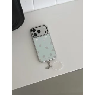 เก๋ไก๋สไตล์เกาหลีสไตล์อินฤดูร้อนกระจกลายจุดสดชื่นเหมาะสําหรับ iphone17pro/17promax เคสป้องกัน Apple 16 เคสโทรศัพท์ 16promax เคสป้องกัน 15 กันกระแทก 13/14 เคส 11/12/12promax/17air/15plus