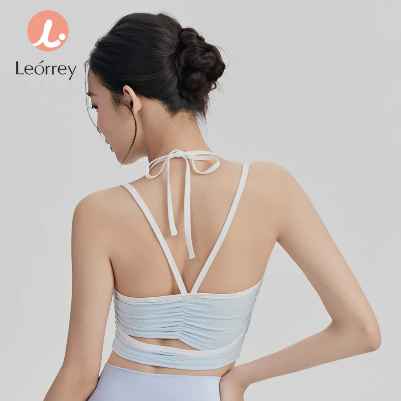 Leorrey สปอร์ตบราคล้องคอสำหรับโยคะและพิลาทิส พร้อมฟองน้ำ thumbnail 7