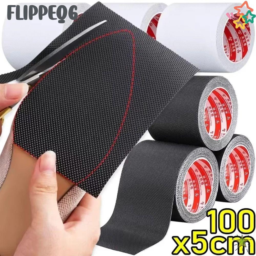 FLIPPEQ6 สติกเกอร์กันลื่นแต่เพียงผู้เดียว, ตัวป้องกันพื้นรองเท้าซ่อมยืดหยุ่น, แผ่นด้านล่างรองเท้าแบบสวมใส่ได้แบบมีกาวในตัว