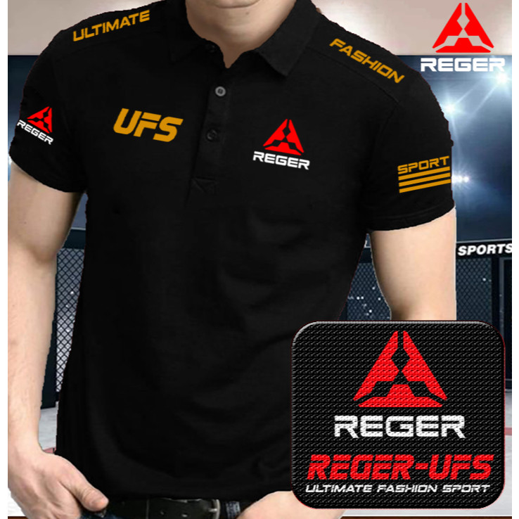 โลโก้โปโล Premium REGER UFS เสื้อคอโปโลกราฟิกแขนสั้นสำหรับผู้ชายผู้หญิง โลโก้พิมพ์พรีเมี่ยม