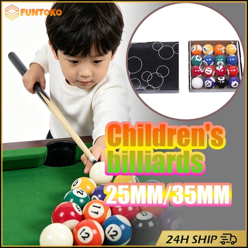 สินค้ามีคุณภาพ สนุ๊กเกอร์ 25MM 32MM วัสดุGPPS ทนแรงกระแทก บอลลาย15ลูก สีขาว 1ลูก สำหรับอุปกรณ์ ของขวัญห้องเล่นเกมบาร์