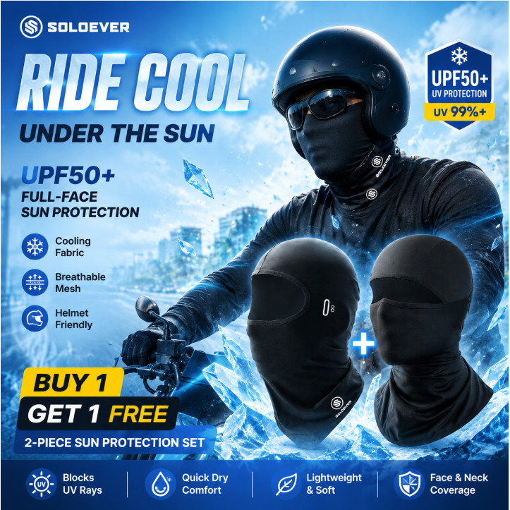 【TH Delivery 】【Buy one Get one】SOLOEVER มาส์กป้องกันแสงแดด โม่งกัน UV PROATHLETE BALACLAVA MASK