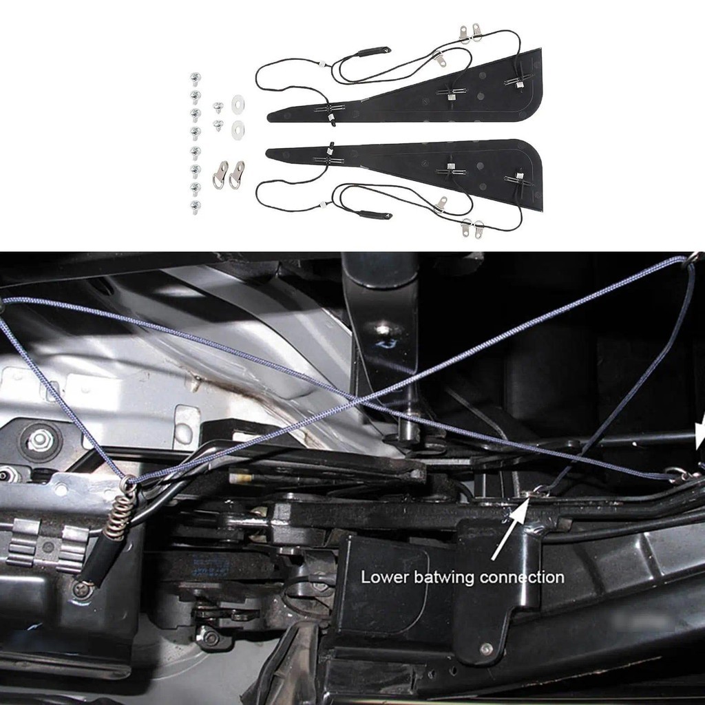 1 คู่สีดํา Convertible Top C คอลัมน์ชุดซ่อมสําหรับ BMW E46 323ci 325Ci 330Ci 2000-2006 รถซ่อมเครื่อง