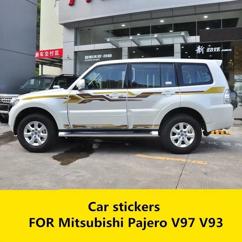 สําหรับ Mitsubishi Pajero V97 V93 รถสติกเกอร์ส่วนบุคคลที่กําหนดเองแฟชั่น decal Pajero ดัดแปลงสติกเกอ