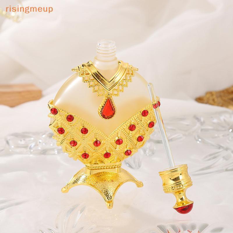 [risingmeup] 10ML Vintage Metal Perfume Bottle Empty s Dropper Bottle รีฟิลคอนเทนเนอร์ Sub-bottle ตก