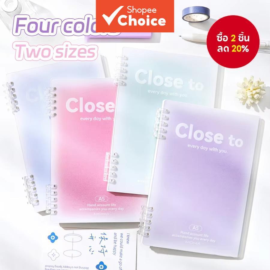 B5/a5 Binder ฝาครอบชุดแหวนเกลียวพลาสติกใสเครื่องเขียนอุปกรณ์สํานักงานไม่รวมหน้าด้านใน