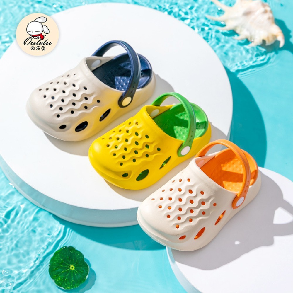 รองเท้าแตะเด็กเพื่อสุขภาพ EVA สีสันสดใส น้ำหนักเบา กันลื่น มีที่รัดเท้า งานคัดเกรดคุณภาพ ✨b_april405.th✨ - รูปที่ 2