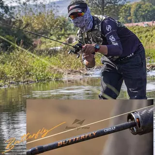 Hamigreen คันเบ็ดตกปลา คาร์บอนไฟเบอร์คันเบ็ด ตกปลา ไกด์ Fuji UL เบสเเละสปิ้น คันเบ็ด 5ft/6ft เบาพิเศษ