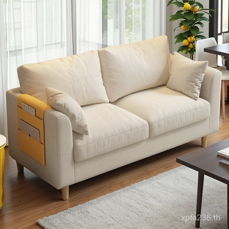 โซฟาเรียบง่ายขายตรงอพาร์ทเมนต์ขนาดเล็ก Influencer ห้องเช่าเรียบง่ายห้องนั่งเล่นผ้าโมเดิร์นห้องนอนคู่