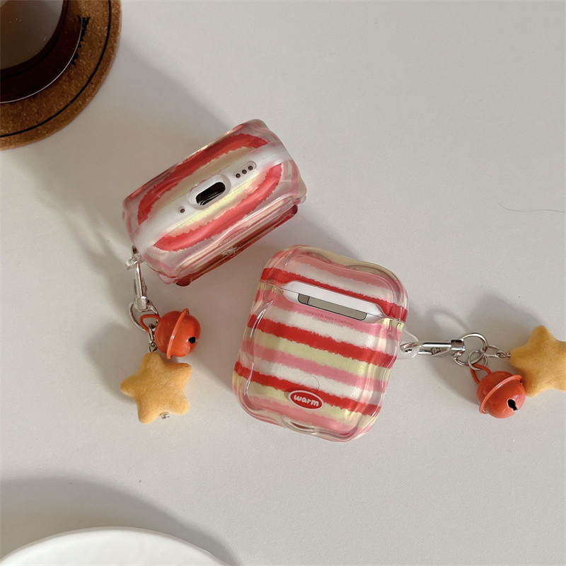 แถบสีแดง เหลือง และสีชมพูสําหรับ Airpods 1/2 3 Pro Pro2 pro3 Airpods4 耳机套装 无线蓝牙保护套 AirPods Pro i3 i4 pro3 耳机保套 ราคา ถูกที่สุด ดีลบีเคเค แกลเลอรีภาพที่ 8