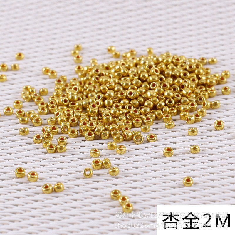 Golden 12 Star ยี่ห้อ DIY ข้าวลูกปัดโบราณ Hairpin เครื่องประดับ 561MGB พู่ 2 มม.อุปกรณ์เสริมลูกปัดหล