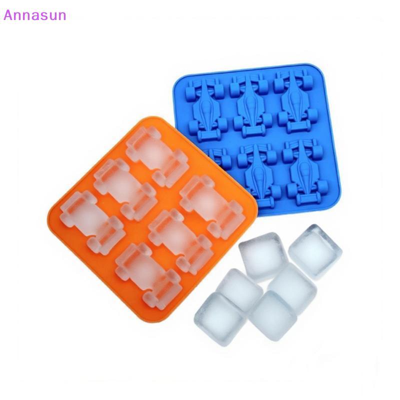 Annasun 6-Cavity Formula Racing Car Ice Mold Ice Mold, Silicone Racing Car Jelly Mold 3d Race Car Tu