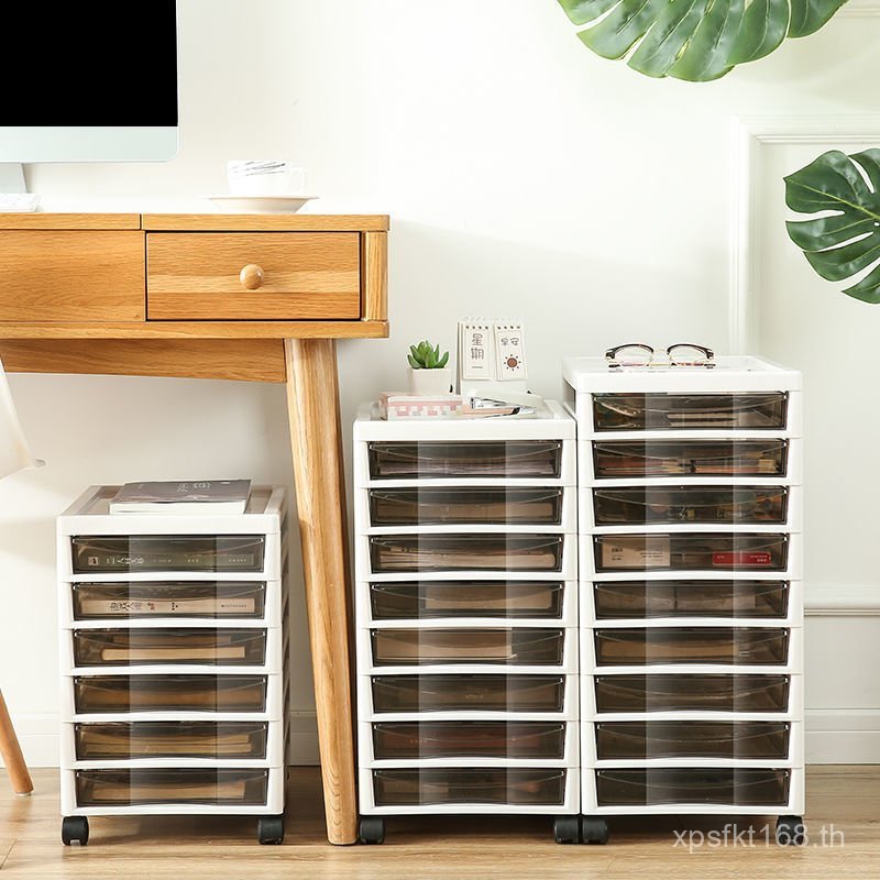 ตู้ลิ้นชัก Locker ทําเล็บโต๊ะเก็บของที่ถอดออกได้ล้อโต๊ะเครื่องแป้งที่เก็บภายใต้ไฟล์ตะเข็บ QV1E