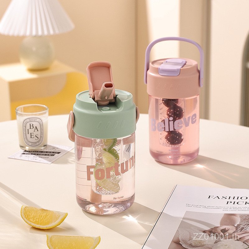 Influencer ถ้วยน้ําฤดูร้อนนักเรียนหญิง ins ถ้วยฟางแบบพกพาถ้วยชาดอกไม้มูลค่าสูงสํานักงานชาถ้วยกาแฟ 9Y