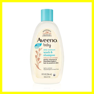 Aveeno Baby Daily Moisture Wash & Shampoo 236ml อาวีโน่ สบู่เหลวอาบน้ำและสระผม สำหรับทารกแรกเกิด.