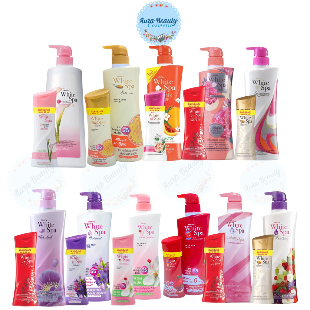 (1แถม1) Mistine White Spa Lotion 400ml+80 ml มิสทีน ไวท์สปา โลชั่น